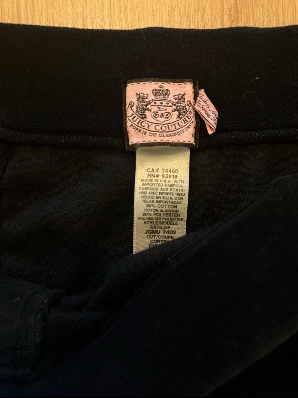 Juicy Couture Black Velvour Mini Skirt with Silver Zippers - Picture 3 of 4